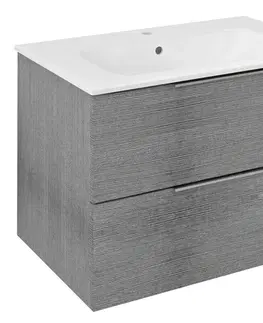 Koupelnový nábytek SAPHO CIRASA umyvadlová skříňka 69,8x52x46cm, dub stříbrný