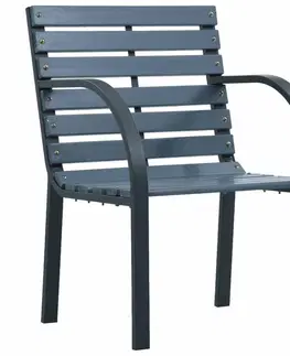 Zahradní křesla a židle Zahradní židle 2 ks dřevo / ocel Dekorhome Šedá