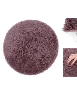 Koupelnové předložky AmeliaHome Kulatý koberec Karvag růžový, velikost d120