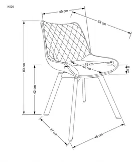 Jídelní sety Otočná jídelní židle K520 Halmar Béžová