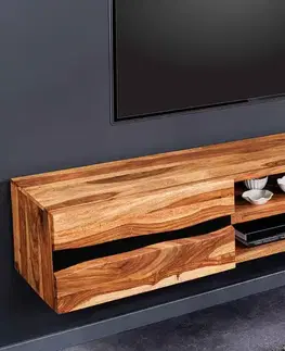 TV stolky LuxD Designový závěsný TV stolek Argentinas 160 cm Sheesham