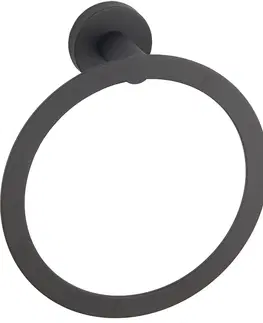 Koupelnový nábytek Věšák na ručníky MEXEN TIBER Ring černý