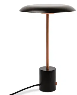 Stolní lampy FARO BARCELONA LED stolní lampa Hoshi se stmívačem, černá-měď