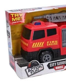 Hračky WIKY - Auto hasiči na setrvačník s efekty 30 cm
