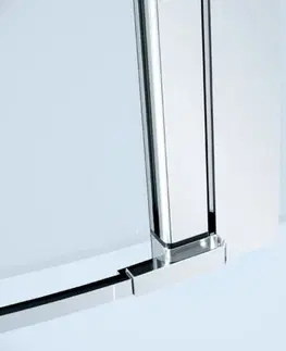 Sprchové kouty CERSANIT Kyvné dveře s pevným polem MODUO 90x195, levé, čiré sklo S162-005