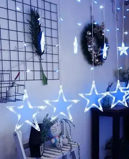 Vánoční dekorace Krásné vánoční osvětlení v modré barvě 4m 138 LED