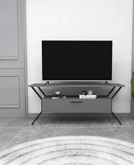 Televizní stolky Televizní stolek TARZ antracit černý