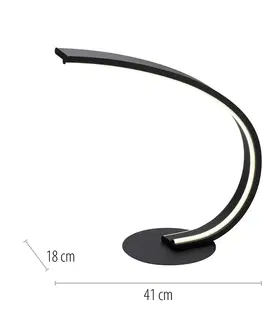 Inteligentní stolní lampy Q-Smart-Home Paul Neuhaus Q-VITO LED stolní lampa ohnutá černá