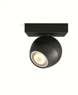 LED bodová svítidla PHILIPS HUE Hue White Ambiance Bodové svítidlo Philips Buckram BT 50471/30/P9 LED GU10 1x5W 350lm 2200-6500K 230V, černé s Bluetooth