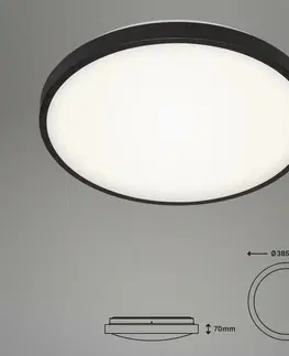 LED stropní svítidla BRILONER LED stropní svítidlo, pr. 38,5 cm, 24 W, černá BRILO 3455-215