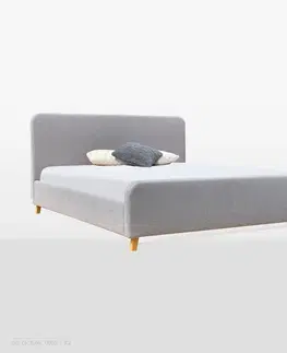 Postele 3kraft Dvoulůžková postel Tina s roštem 160x200 šedá