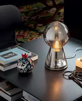 Designové stolní lampy Ideal Lux BIRILLO TL1 SMALL FUME 116570