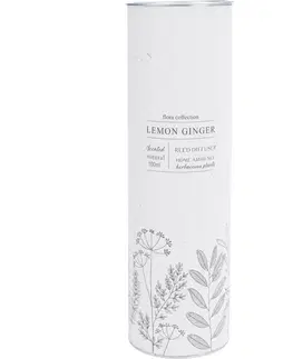 Aromaterapie Vonný difuzér Flora Collection, Lemon Ginger, 100 ml, 6 x 9,5 cm