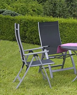 Zahradní křesla a židle Zahradní křeslo LONDON polohovací Černá