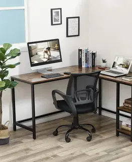 Kancelářské a psací stoly Počítačový stůl rohový industriální 138x138 cm