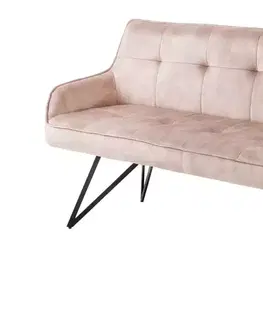 Lavice do jídelny LuxD Designová lavice Natasha 156 cm šampaňský samet