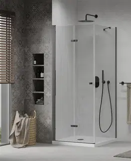 Sifony k pračkám MEXEN/S Lima sprchový kout 70x70, transparent, černá + bílá vanička se sifonem 856-070-070-70-00-4010B