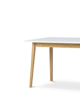 Kuchyňské a jídelní stoly Jídelní stůl Frisk bílý rozkládací 160 - 200 cm