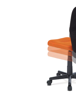 Kancelářské židle Dětská kancelářská židle TRUSKA, oranžová / černá