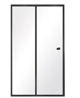 Sprchové kouty HOPA Sprchové dveře DUO SLIDE BLACK BARVA rámu Černá, Rozměr A 100 cm, Rozměr C 195 cm, Směr zavírání Univerzální Levé / Pravé, Výplň Čiré bezpečnostní sklo 6 mm BCDUOSL10BC