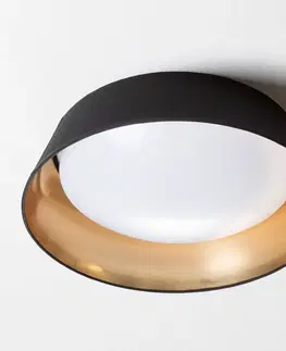 Stropní svítidla Reality Leuchten Černozlaté - kulaté LED stropní svítidlo Ponts