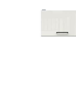 Kuchyňské linky JAMISON, skříňka nad digestoř 50 cm, bílá/bílá křída lesk 