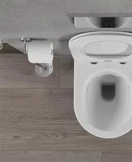 Kompletní WC sady Závěsný WC set MEXEN RICO 36,5 cm s prkénkem TRE bílý