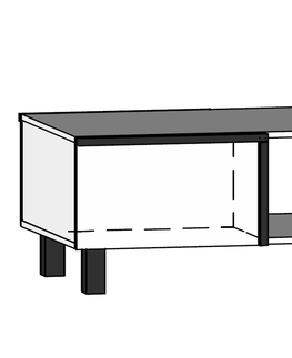 Konferenční stolky Konferenční stolek DZENGAL 2D, dub burgundský/bílá, 5 let záruka
