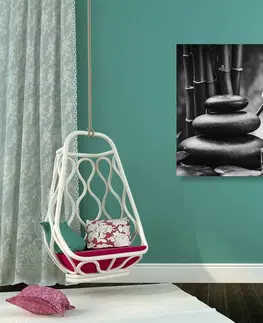 Černobílé obrazy Obraz spa zátiší v černobílém provedení