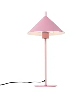 Stolni lampy Designová stolní lampa růžová - Triangolo