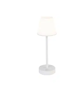 Stolni lampy Stolní lampa bílá včetně LED dobíjecí s dotykovým stmívačem - Renata