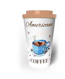 Termosky a termohrnky Banquet Hrnek cestovní dvoustěnný COFFEE 0,5 l, Americano coffee