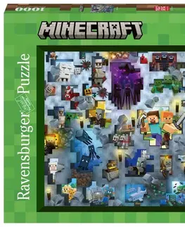 Hračky puzzle RAVENSBURGER - Challenge Puzzle: Minecraft 1000 dílků
