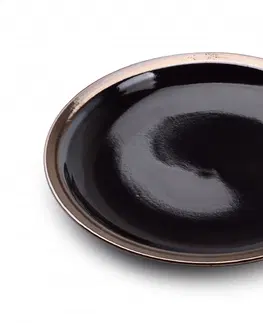 Talíře Affekdesign Porcelánový talíř Cal 20 cm černý