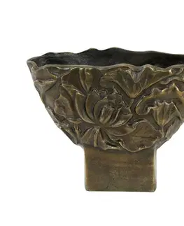 Dekorativní vázy Bronzová antik kovová váza Palesa antique bronze L - 34*13*24 cm Light & Living 5818618