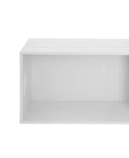 Úložné boxy Orion Dřevěná bedýnka, bílá, 26 x 16 x 11 cm
