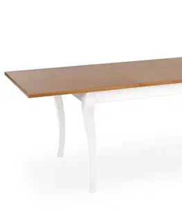 Jídelní stoly HALMAR Rozkládací stůl Windsor tmavý dub/bílý