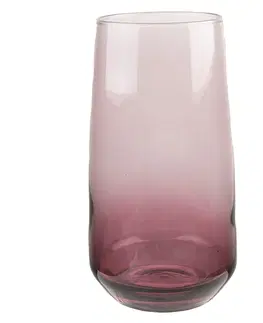Sklenice Fialová sklenička na vodu Walt - Ø 6*14 cm / 430 ml Clayre & Eef 6GL4311P