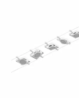 Kompletní lankové sady PAULMANN LED lankový systém MacLED základní sada 5x4,5W 3000K 230/12V bílá/chrom
