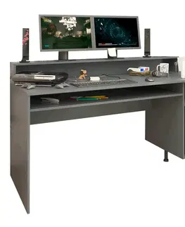 PC stoly PC stůl GRAYSON NEW Dub sonoma / bílá
