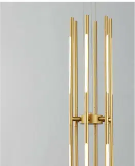 Designová závěsná svítidla NOVA LUCE závěsné svítidlo RACCIO zlatý kov a akryl LED 56W 230V 3000K IP20 stmívatelné 9180782
