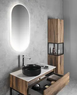 Koupelnový nábytek SAPHO SKARA umyvadlová skříňka 100x50x45cm, černá mat/dub collingwood CG009-1919