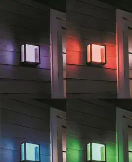 Chytré osvětlení Hue LED White and Color Ambiance Venkovní nástěnné svítidlo Philips Impress 17430/30/P7 černé 2200K-6500K RGB