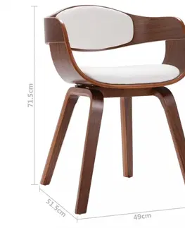 Židle Jídelní židle 6 ks Dekorhome Krémová