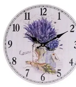 Hodiny Nástěnné hodiny Provence, pr. 34 cm, dřevo