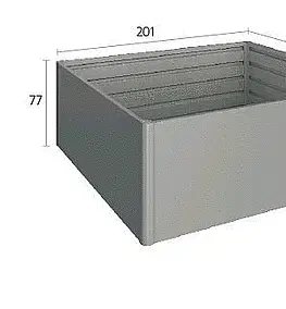 Zahradní  truhlíky Biohort Zvýšený truhlík na zeleninu 2 x 2 (šedý křemen metalíza) 2 x 2 (2 krabice)