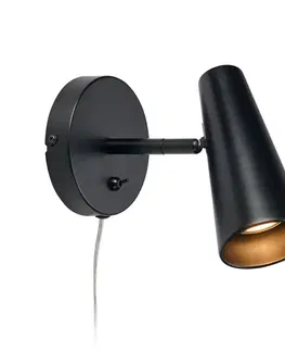 Nástěnná svítidla Markslöjd Nástěnná bodovka Crest kov černá kolébkový vypínač