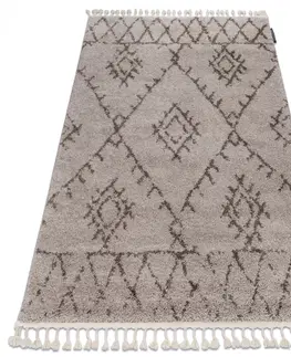 Koberce a koberečky Dywany Lusczow Kusový shaggy koberec BERBER FEZ béžový, velikost 160x220
