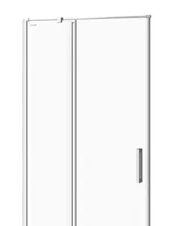 Sprchové kouty CERSANIT Kyvné dveře s pevným polem MODUO 90x195, levé, čiré sklo S162-005