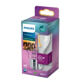 Stmívatelné LED žárovky Philips Philips SceneSwitch E27 LED žárovka 7,5W Vlákno